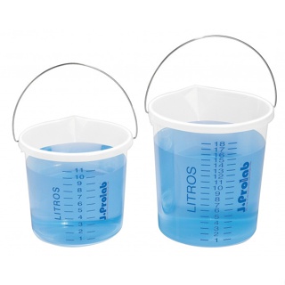 Balde Transparente Graduado 20 ou 12 Litros - J-Prolab em Oferta na Shopee