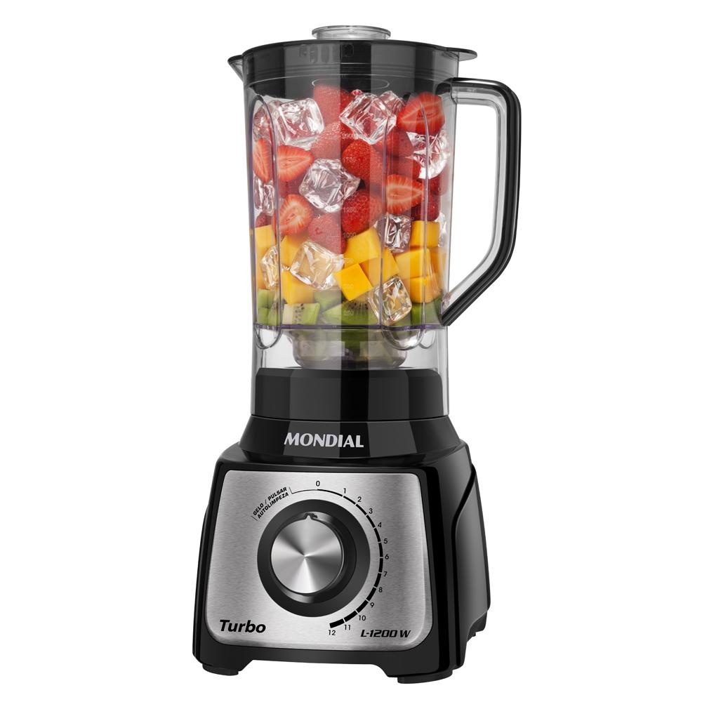 Liquidificador 3L Mondial Turbo Inox L-1200 BI 1200W 12 Vel. em Oferta na Shopee