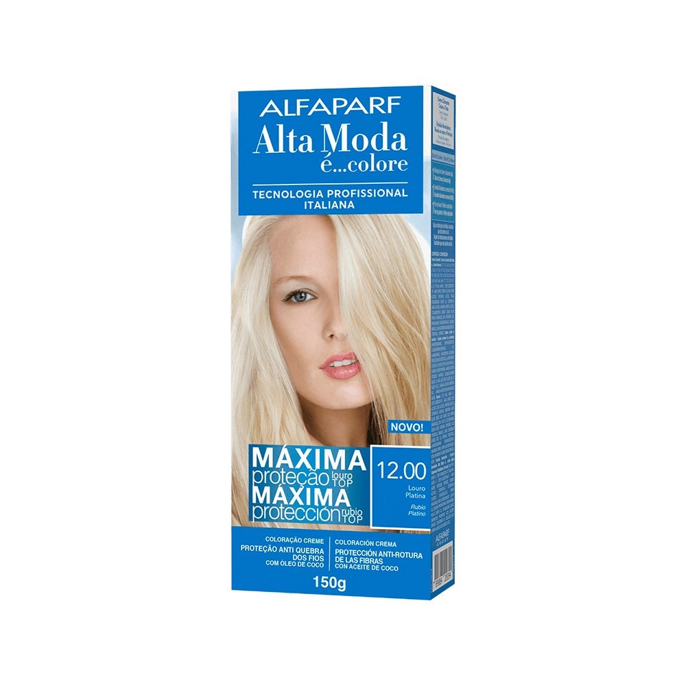 Tintura Alta Moda Ind 12.00 Louro Platina 150g em Oferta na Shopee