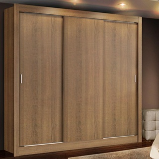 Guarda Roupa Casal Madesa Lyon Plus 3 Portas de Correr 4 Gavetas em Oferta na Shopee