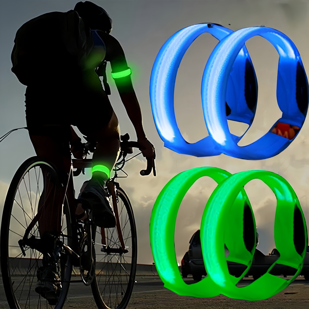 Pulseira LED Segurança Recarregável USB | Luz Piscante Ajustável para Corrida Noturna/Ciclismo | Acessório Esportivo em Oferta na Shopee