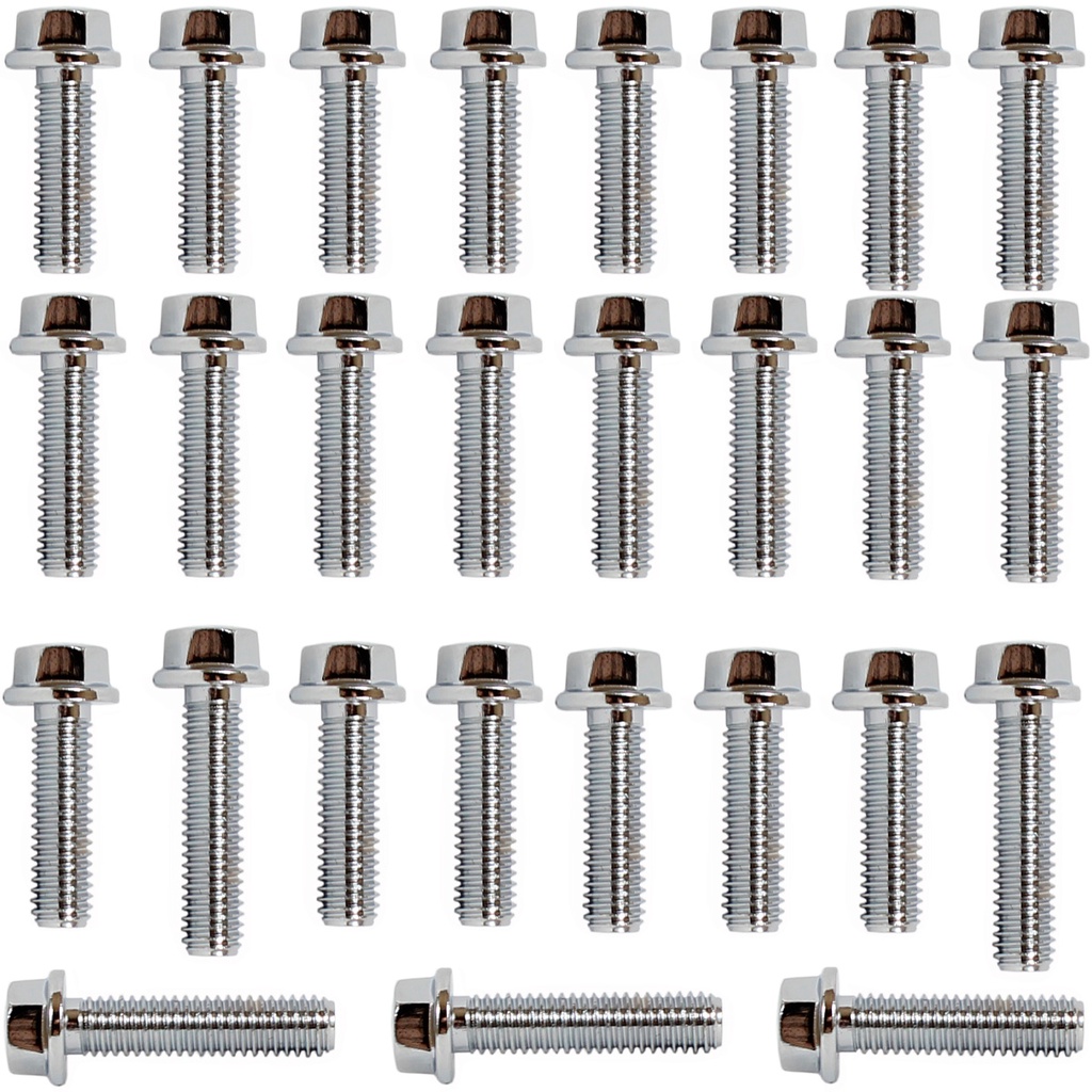 Kit parafusos cromados tampa motor lateral esquerda+direita XLX250R XLX 250R 1984 a 1992