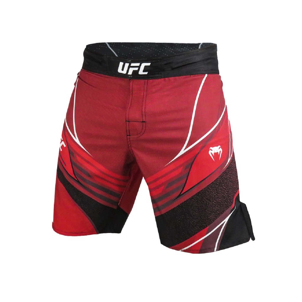 Shorts Longo Fit UFC Venum Oficial Fight Night Men's Vermelho