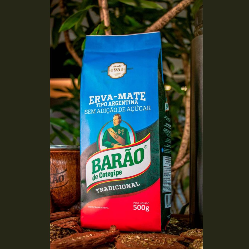 Erva Mate Chima Tipo Argentina Export Tradicional Barão 500g
