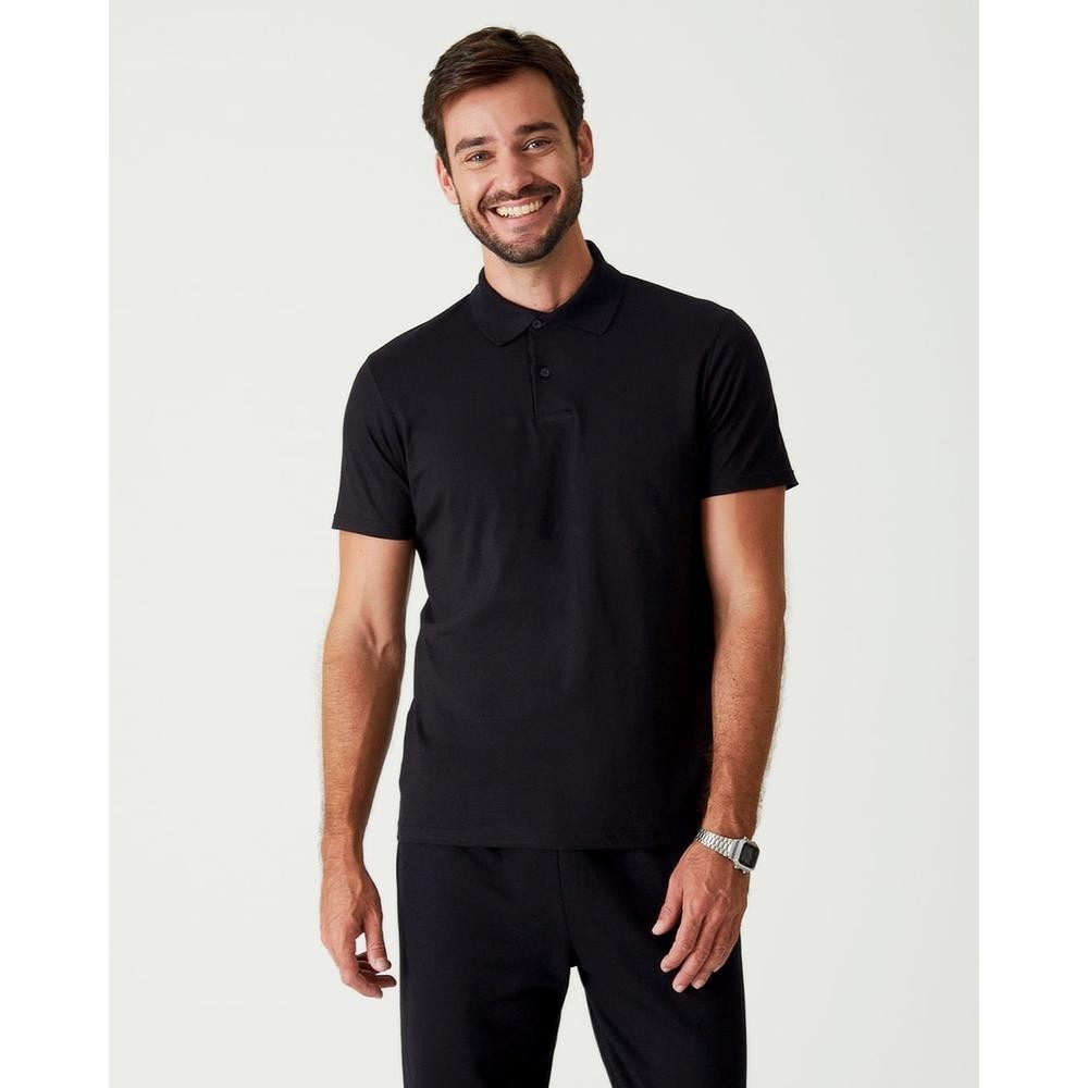 Camisa Básica Masculina Polo Gola Esporte Em Meia Malha em Oferta na Shopee