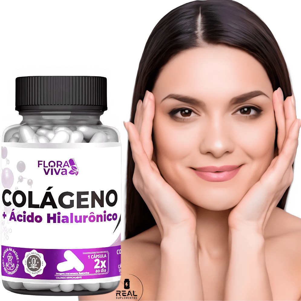 Colágeno Com Ácido Hialurônico Puro 60 Caps 500mg