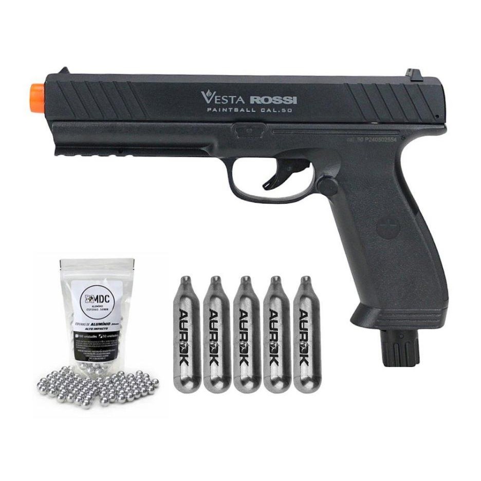 Pistola CO2 Rossi Vesta .50 Home Defense+Co2+BBs