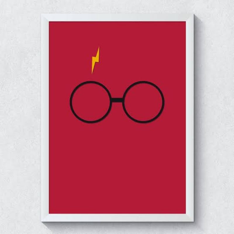 Quadro placa decorativa Harry Potter óculos 20x30 Alta Qualidade 4k