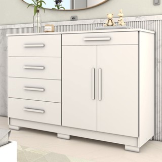 Cômoda Tailândia 2 Portas 5 Gavetas em Oferta na Shopee