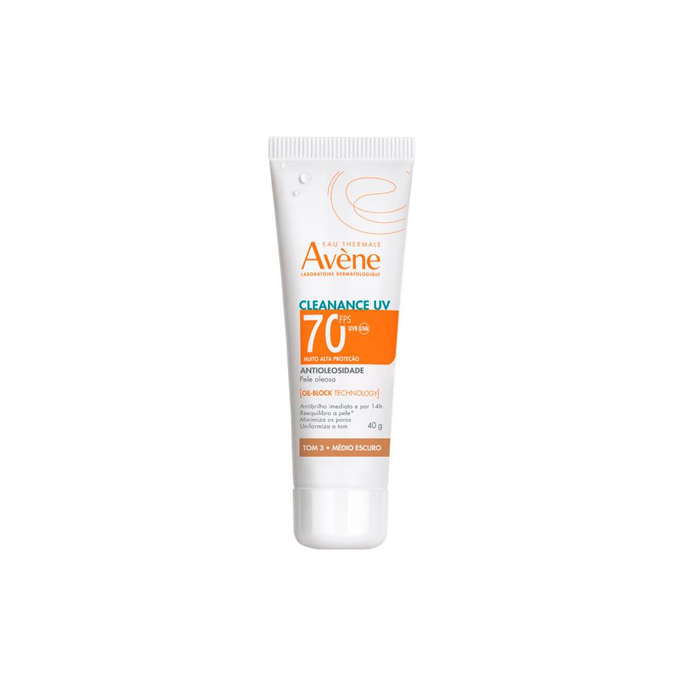 Avène Cleanance UV Protetor Solar Facial FPS70 Tom 3 Médio Escuro 40g em Oferta na Shopee
