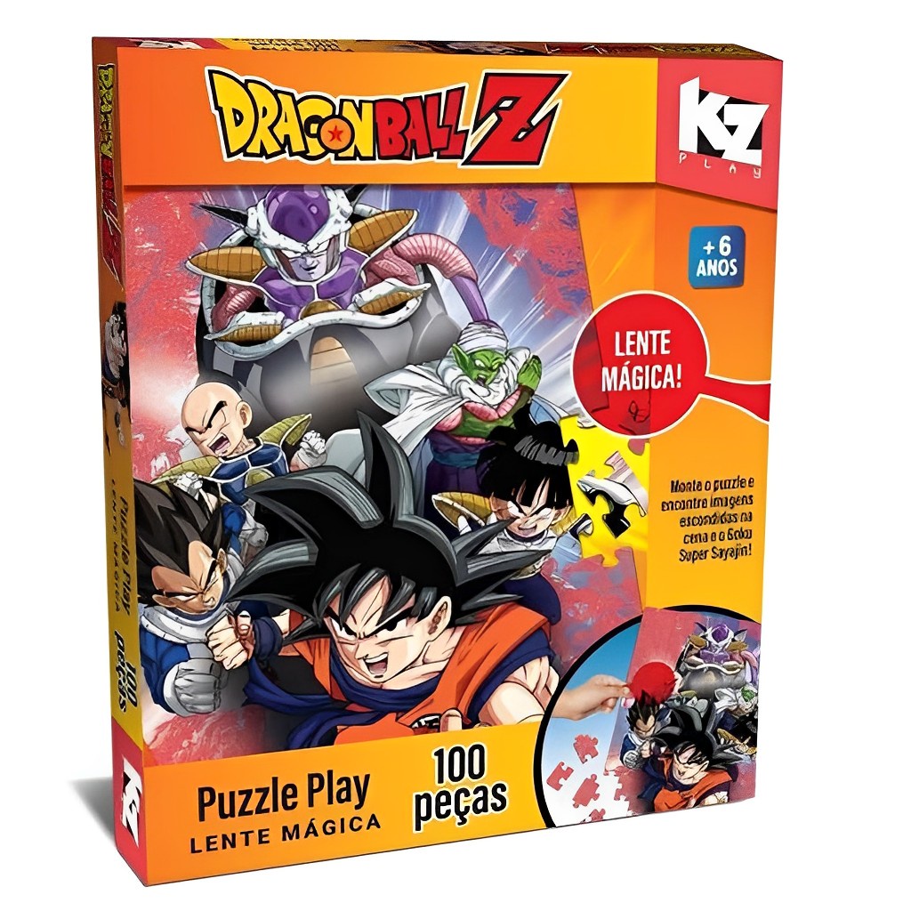 Quebra Cabeça Puzzle Play Lente Mágica Dragon Ball Z 100 Peças 1262 - Elka em Oferta na Shopee