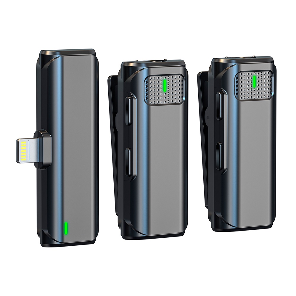Microfone de Lapela Vimai V8-L-2 p/Dispositivos Ios Preto - Audio