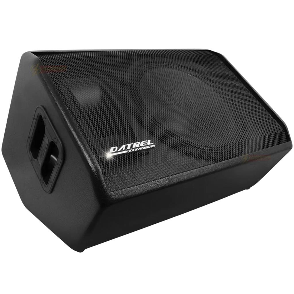 Caixa de Som Monitor Datrel 15 polegadas 300w Rms Titanium Ativa Amplificada p/ Retorno Palco igreja