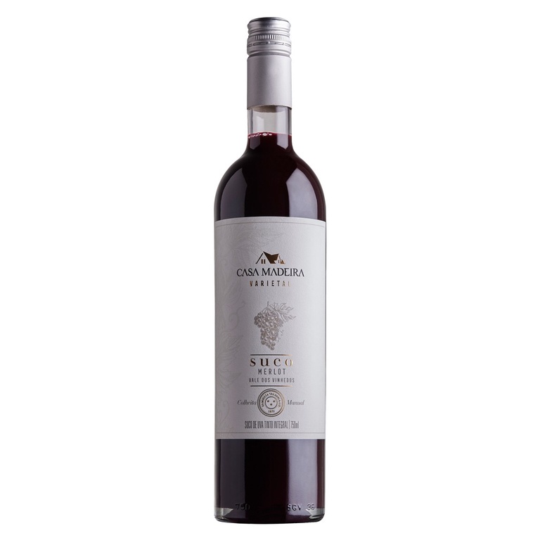 SUCO DE UVA CASA MADEIRA VARIETAL TINTO MERLOT 750ML