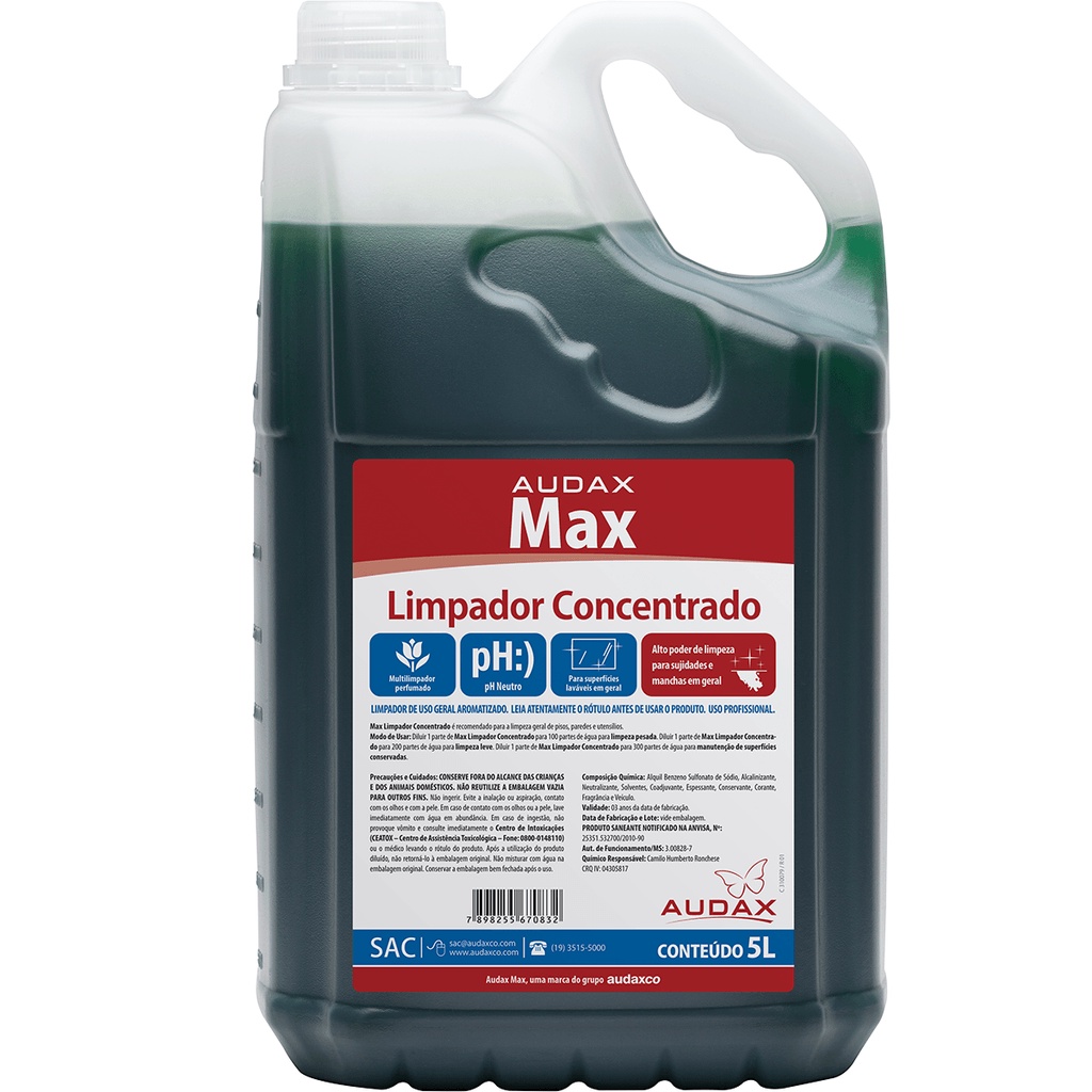 Limpador Concentrado Audax Max - 5L - Home & Living
