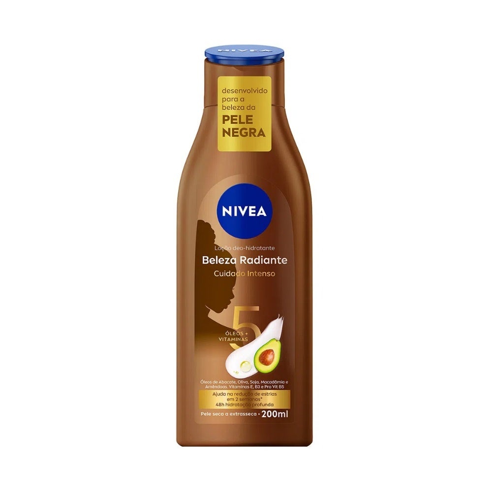 Loção Hidratante Corpo Nivea Beleza Radiante Pele Negra Cuidado Intenso 200ml em Oferta na Shopee