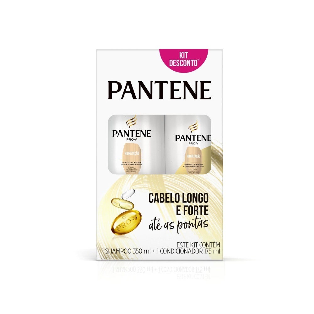 Kit Shampoo 350ml + Condicionador 175ml Pantene Liso Extremo em Oferta na Shopee