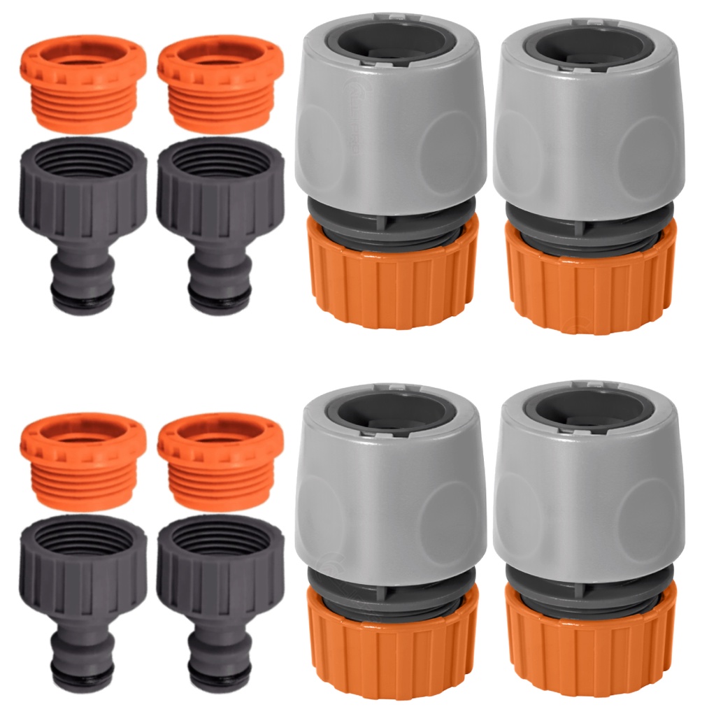 Kit Tramontina 4x Engate Rápido 4x Adaptador Fêmea Redução
