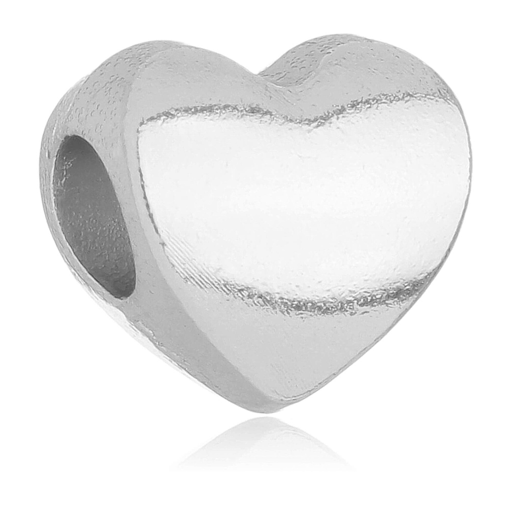 Berloque Coração Separador Banhado a Prata 925 em Oferta na Shopee