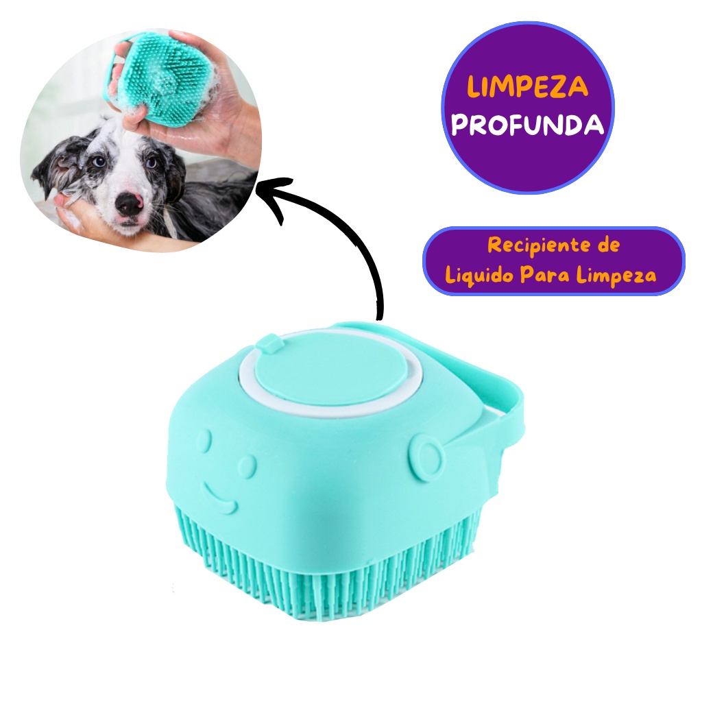 Lava Pelo Pet Escova Banho Cachorro Gato Dispenser Shampoo