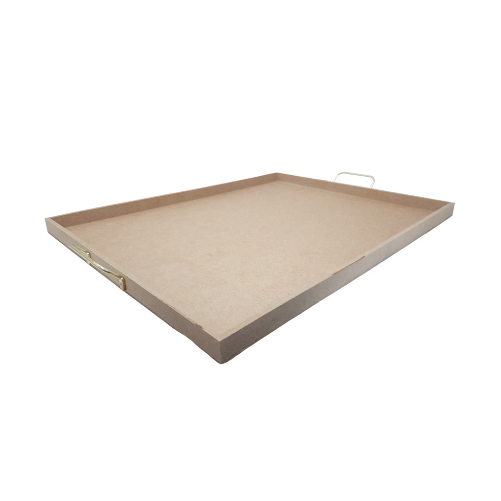 Bandeja Retangular Lisa Simples com Alça 50x40x2,5 Mdf 6mm Madeira em Oferta na Shopee