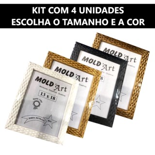 Porta Retrato Acetato Kit C/ 4 Unidades - Escolha a Cor e Medidas em Oferta na Shopee