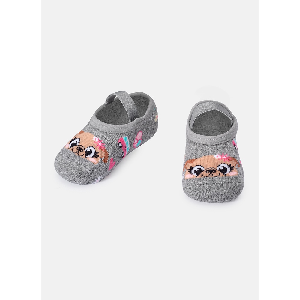 Meia Sapatilha Bebê Menina Antiderrapante Pug - Puket em Oferta na Shopee
