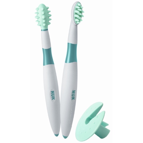 Kit De Treinamento NUK Com 2 Escovas Massageadoras e Anel De Proteção