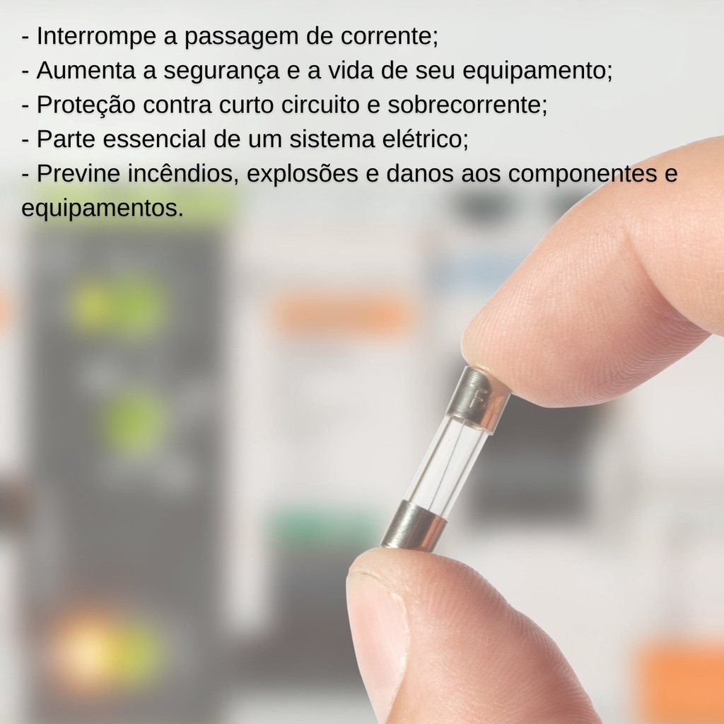 Kit 10 Peças - Fusivel de Vidro 6A 250V Pequeno 5x20 (612) 20AG — imagem 2 de 2