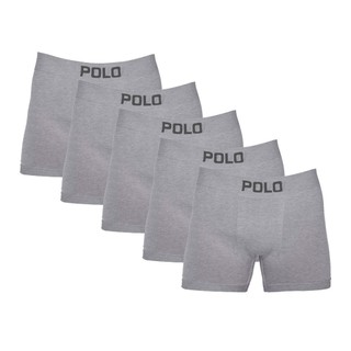 Kit 5 Cuecas Boxer Cotton Polo 781 Algodão Cinza em Oferta na Shopee