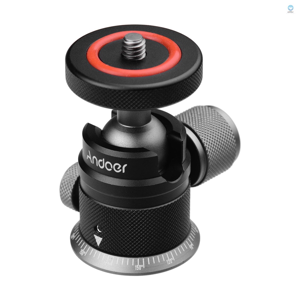 Andoer-2 Ball Head Mount for DSLR Mirrorless Camera Tripod Mounting with Universal 1/4 Mount