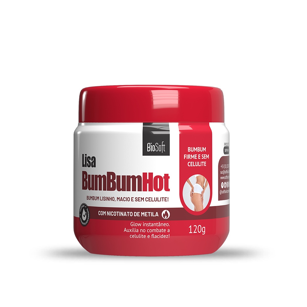 Creme Lisa Bumbum Hot - Bumbum Lisinho, Firme e Sem Celulite Bio Soft 120g em Oferta na Shopee