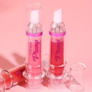 Lip Plumping Gloss Tubo De Agulha Em Forma De , Óleo De Brilho Labial Levemente Picante Transparente Ou Espelho De Vidro Bálsamo Brilhante Cuidados Labiais Nutritivos De Longa Duração