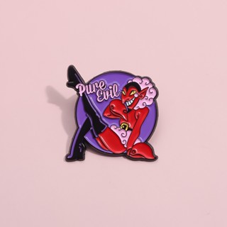 Broche De Esmalte Puro Maligno Filme Engraçado Lapela Crachás De Cartoon Jóias Presentes Para Amigos