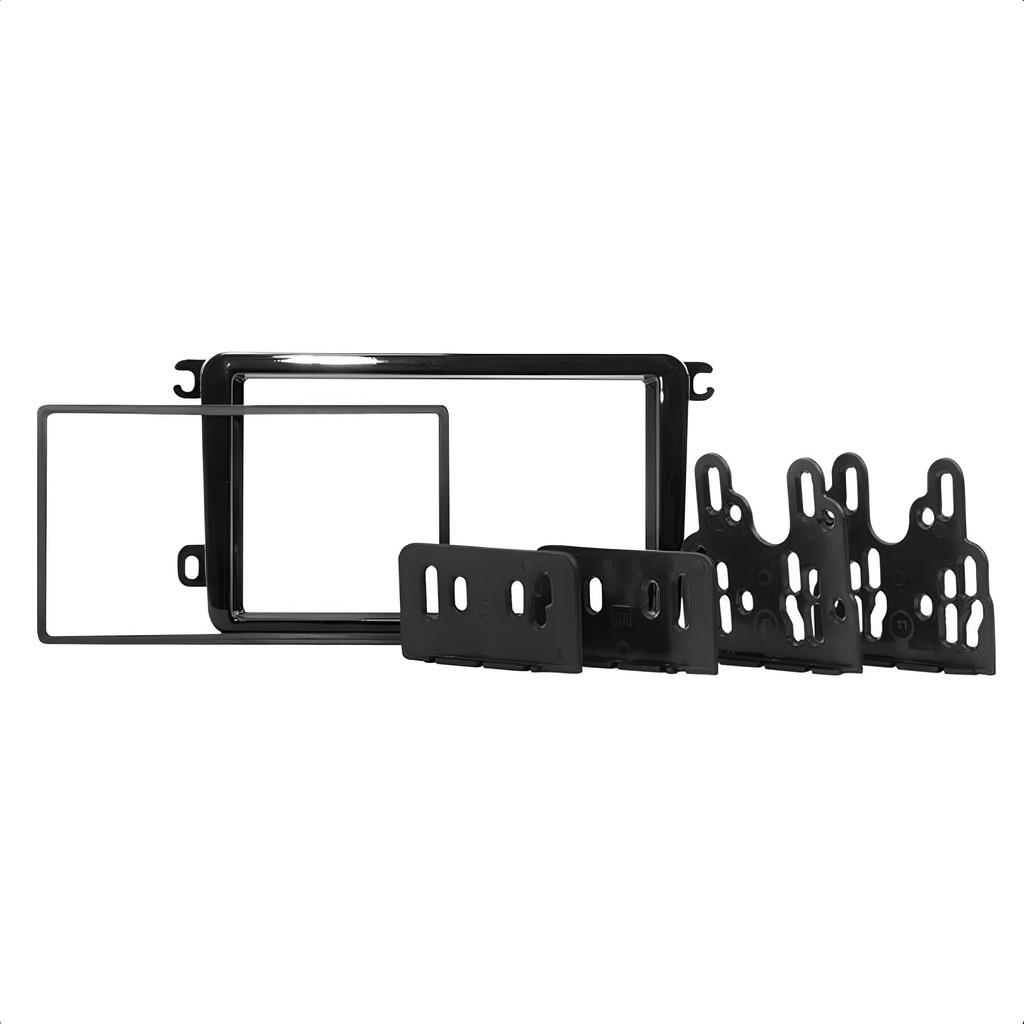 Molduras 2 Din Black Piano Jetta/Passat/Variant/Tiguan/Amarok/Fusca/Gol/Voyage/Saviero/Fox Japonês Chinês Expex EPX 291 - Spare Parts and Accessories for Vehicles
