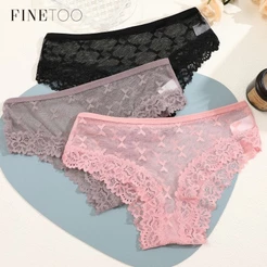 Finetooo Calcinha De Renda Para Mulher Lingerie Algodão Macio Confortável Perspectiva Macia E Respirável
