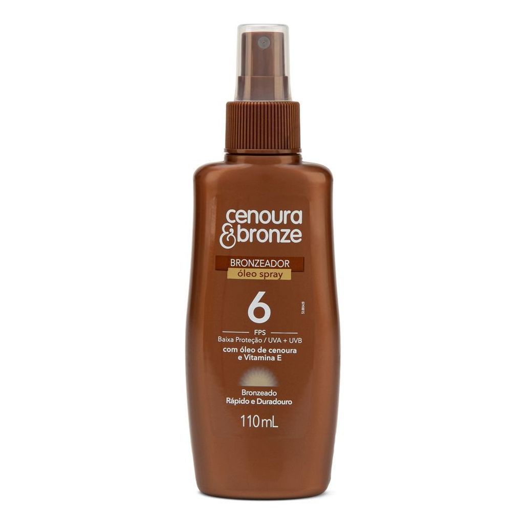 Óleo Bronzeador FPS 6 Cenoura e Bronze 110ml