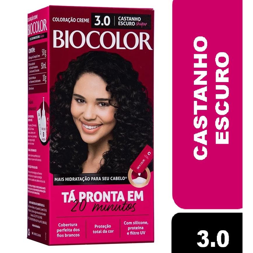 Tintura Biocolor Coloração Creme 3.0 Castanho Escuro