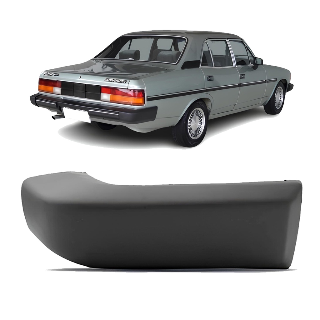 Polaina Ponteira Parachoque Traseiro Opala 1985 1986 1987 1988 1989 1990 Cinza