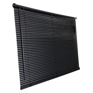 Persiana Horizontal PVC 25mm Preta 100 (L) x 160 (A) cm Cortina C/ Kit de instalação 1,00 (L) x 1,60 (A)