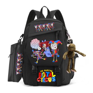 Circo Digital bonito crianças mochila escolar saco crianças