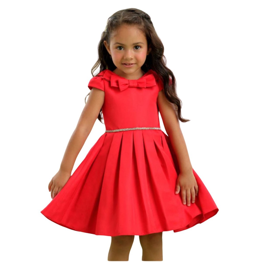 Vestido Petit Cherie Vermelho Com Cinto Em Strass Summer