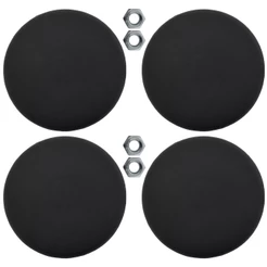 Kit Tapa Furo Manivela Porta Máquina Vidro Preto Universal