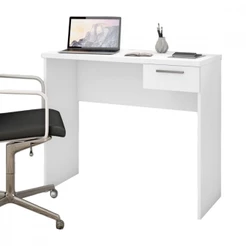 Mesinha Computador Multiuso Quarto Sala Escritório Escrivaninha Office NT 2000 Com 1 Gaveta Branco New Notável