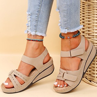 Sandálias Mujer Elegante Média Verão 2023 Sapatos De Salto Em Cunha Para Plataforma Feminina