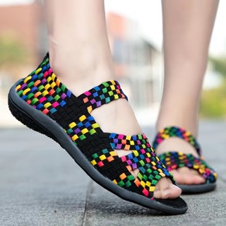 Sapatos Femininos De Tecido À Mão , Sandálias , De Pano Ocos De Pequim Velhos Planos