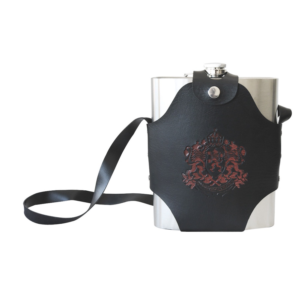 Cantil Inox Capa Couro Sintético Alça Estampada Fenix 1350ml