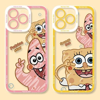 Caixa De Telefone Para Samsung Galaxy S23 Ultra S20 S21 FE S22 Plus S20FE S21FE Soft Clear TPU Esponja Fofa Patrick Star Luxury Cartoon Proteção Total Cute