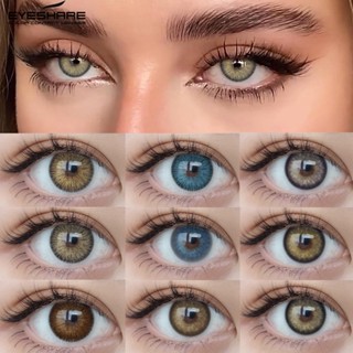 Eyeshare 1 Par Lentes De Contato Coloridas Para Os Olhos Com Azuis Naturais Confortável Hidrocor Contatos Anuais Coloridos