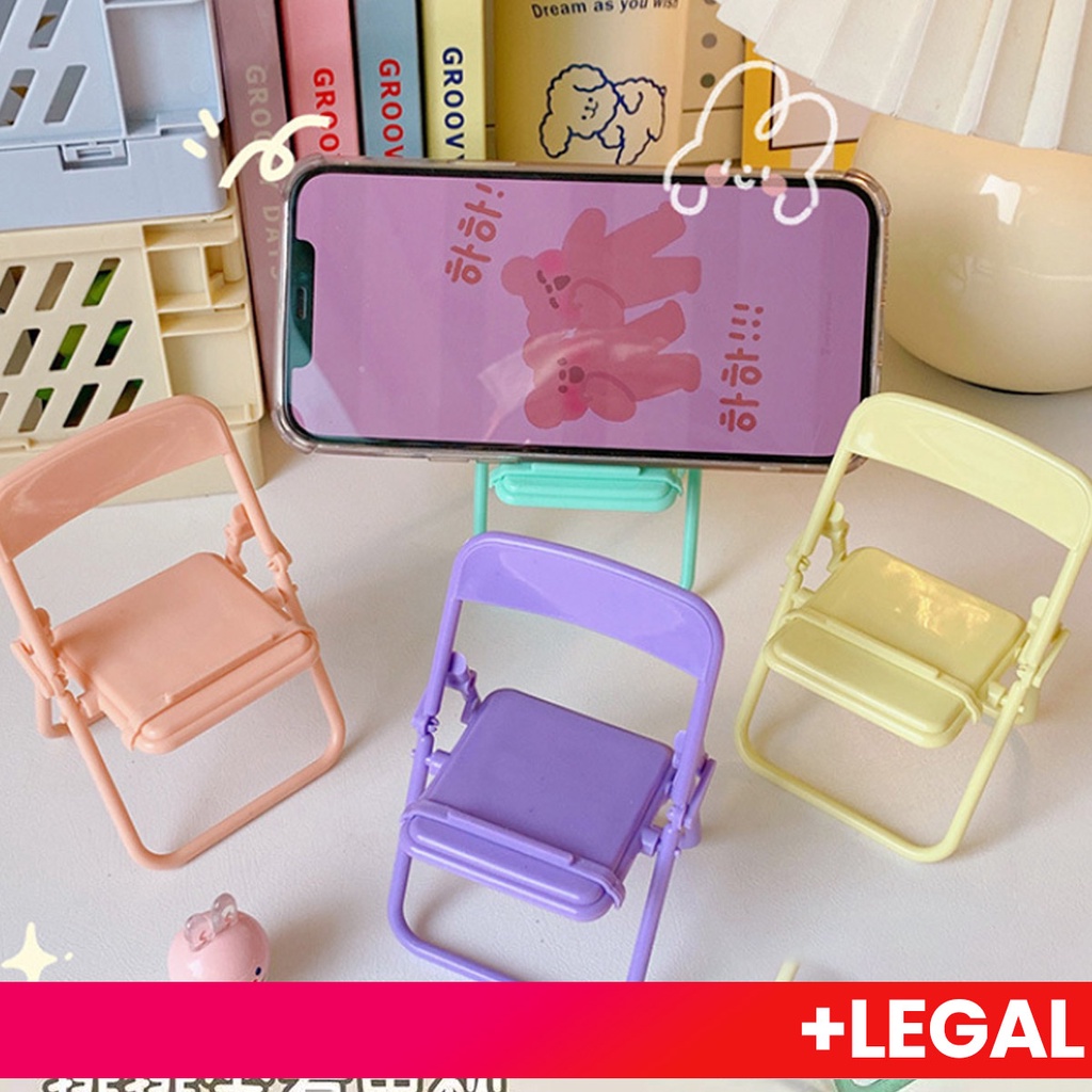 Conjunto dobrável para celular, cadeira multifuncional, formato de cadeira, decoração de mesa